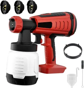 Mlnps002 Maxmore Cordless Paint Sprayer Upgraded Hvlp Brushless Spray Gun Compatible With Mil