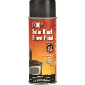 Meecos Red Devil 074197004059 Black Satin 12 Oz. High Heat Spray Paint 405