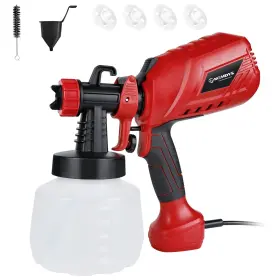Mehdys 784529109870 Hvlp Paint Sprayer Electric Powerful 650w Red Spray Gun For Outdoor Ho
