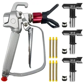 3600 Melgweldr 794304677647 Airless Paint Sprayer High Pressure Psi Nozzle Guard 3 X Reversible Spra