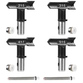 Melgweldr 794304677708 4 Pcs Reversible Airless Paint Sprayer Nozzle Tips And 2 Spray Filter Rep