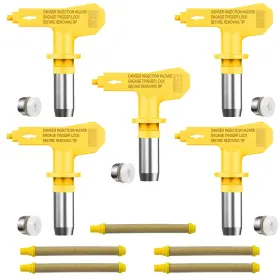 Melgweldr 794304677715 5 Pieces Reversible Airless Paint Sprayer Nozzle Tips And Sp