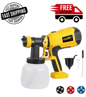 Mellif 670724731780 Brushless Hvlp Paint Sprayer For Dewalt 20v Max Battery 1200ml Cordless