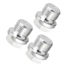 Metallixity 601968630775 M16 X 1.5 Male Outer Hex Head Plug Solid Thread Bung Pipe Fitting 3pcs