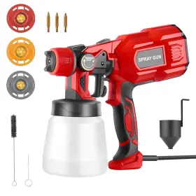 Jy-31 Migtory Paint Sprayer 700w Hvlp Electric Spray Gun 4 Copper Nozzles And 3 Patte