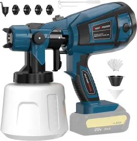 222us Mirrorzone Cordless Paint Sprayer 30000rpm High Speed For Dewalt 20v Battery 1400ml