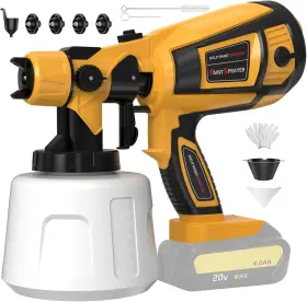Cn-6000e  Mirrorzone 20v Max Battery Cordless Paint Sprayer For House Painting Tool Only