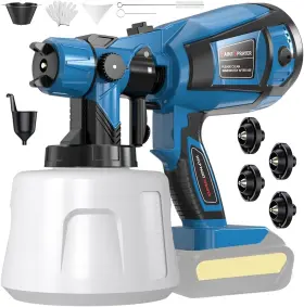 Pgn2 Mirrorzone Paint Sprayer Cordless High Power Electric Spray Gun Easy To Light Blue