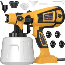 1000w Mirrorzone Qpe1 Paint Sprayer High Power Electric Spray Gun With Yellow