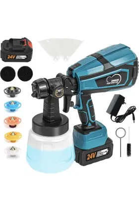 K025 Mole Bean Cordless Paint Sprayer Hvlp Electric Spray Gun 2000mah Batteries 6 C