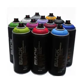 Mp-400ml-popular Montana Black 400ml Popular Colors Set Of 12 Graffiti Street Art Mural Spray