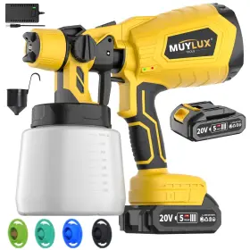 Cps-201b-my Muylux 800w Cordless Paint Sprayer With Battery And Charge Electric Spray Gun