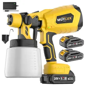 Cps-202b-my Muylux Cordless Paint Sprayer With Battery And Charge Electric Spray Gun 4 Noz