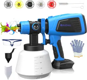 Mxmzhxu 313100252232 Cordless Paint Sprayer For Dewalt 20v Max Battery Hvlp Electric Spray Gun 5 No