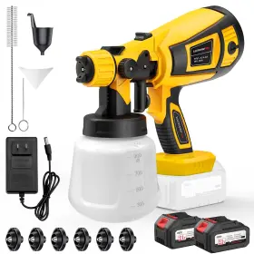Mzloo 768917536165 Paint Sprayer Cordless 650w With 2 4.0mah Battery 1000ml Co