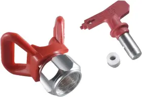 Amsybd8095 N / A Red 519 Spray Tips For Airless Paint Tip Nozzle And Guard Sprayer Gray