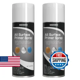 B0dktf1klq Nadamoo All Surface Primer Spray White 2 Cans - Superior Adhesion And Durability