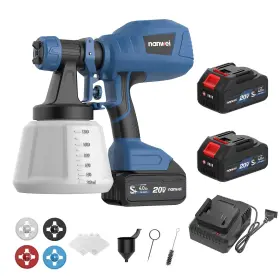 Wmd73 Nanwei Cordless Paint Sprayer With 2 Batteries Hvlp Spray Gun With... Fast Ship