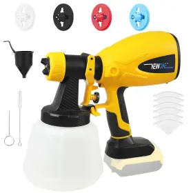 184102mknw301 Newone Paint Sprayer Guns For De-walt 20v Max Battery Power Electric Spray 1200ml Hi