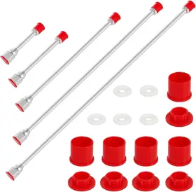 No-sprayerextensionpole-5s Noamus 5 Pack Airless Paint Sprayer Tip Extension Pole Multi-sizes Gun Silver
