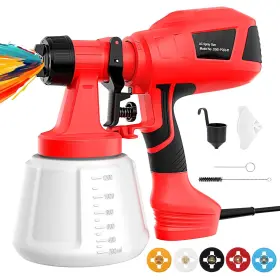 800w Nrqyon 726208848885 Paint Sprayer Gun For House Painting - Hvlp With 5 Nozzles And 3