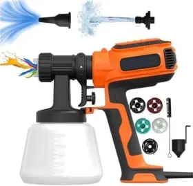 Spa8004 Ofispeed Paint Sprayer 700w Hvlp High Power Spray With Cleaning And Blowing Joint