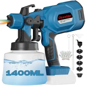 200w Okwelder 725388926260 Cordless Paint Sprayer Tool Electric Spray Gun Easy To Clean For F