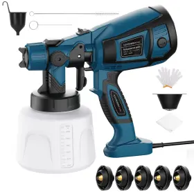 Oysy 791953807975 Electric Paint Sprayer Gun - Spray With 5 Nozzles And 3 Patterns