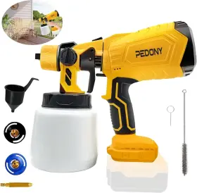 B0c463tnzr Pedony Cordless Paint Sprayer For Dewalt Battery Hvlp Spray Gun With Brushless Mo