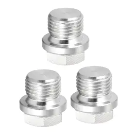 Peroup 601968630782 M16 X 1.5 Male Outer Hex Head Plug Stainless Steel Solid Pipe Fitting 3 Set