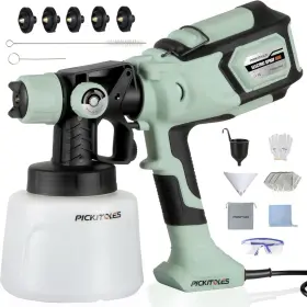1000w Pickitoles 445050920954 Hvlp Paint Sprayer High-efficiency Electric Spray Gun With 6 Nozzles Varia