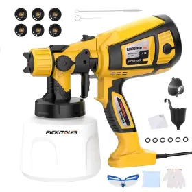 1000w Pickitoles 767392905930 Paint Sprayer Hvlp Electric Spray Gun For Painting With 6 Brass N