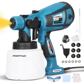 Epq-6x-blue-1 Pickitoles 1000w Paint Sprayer Hvlp Electric Spray Gun For Painting With 6 Brass N