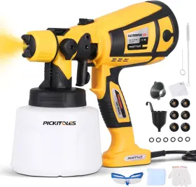 Epq-6x-yellow Pickitoles 1000w Paint Sprayer Hvlp Electric Spray Gun For Painting With 6 Yellow