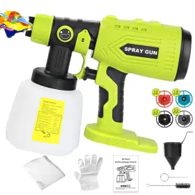 Hp027-us Picvelno Cordless Hvlp Paint Sprayer For Ryobi 18v Battery Tool 200w Brushless Handhel