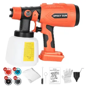 Hp029-us Picvelno Cordless Hvlp Paint Sprayer For Black And Decker 20v Battery Tool 200w Brush