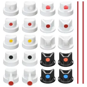 Us-spray-0724 Pingara Spray Paint Nozzle And Caps Kit 20 Pcs Universal Tips Replacement For