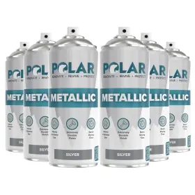 B0c2j9fhnd Polar Specialist Coatings Metallic Silver Spray Paint - Quick Dry 6x 13.5oz Multi-purpose Interior