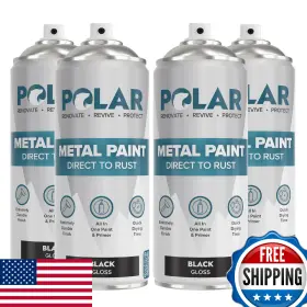 B0d3pwd4tk Polar Specialist Coatings Gloss Black Direct To Rust Spray Paint 4x 13.5oz Protect And Stop