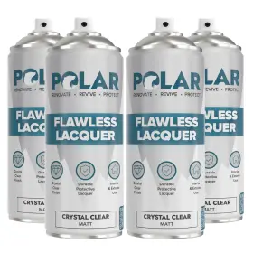 B0d3py6kn3 Polar Specialist Coatings Clear Matte Flawless Lacquer Spray - 4x 13.5 Oz Coat Paint