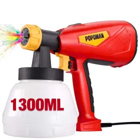 Popoman 795853421118 Paint Sprayer 500 Watts Up To 100 Din-s 800ml/min Hvlp Spray Gun With 1300ml
