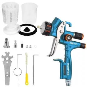Prd-717-1.3-bl Porphis Dis Paint Spray Gun Prd-717 Vs Type W Split Nozzle 1.3mm Refinishing Blue