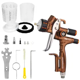 Prd-717-1.4-br Porphis Dis Paint Spray Gun Prd-717 Vs Type With Split Nozzle 1.4mm Automotive Refinish Inch