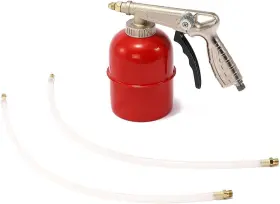 Uncoat1 Power Aero Novia Air Undercoating Spray Gun With Suction Feed Cup 2pc 20 Inch Long Flexible Red