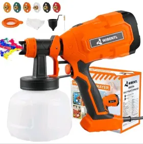 Amz-a0024us Powerextra 700w Electric Hvlp Spray Gun With 800ml 5 Nozzle Sizes