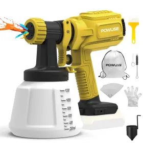 Pw02-dw Powuse 600w Ultra-light Cordless Paint Sprayer For Dewalt 20v Battery Without Batter