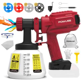 Spd6002 Powuse 600w Cordless Paint Sprayer For Milwaukee 18v Battery Without