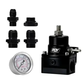 7855 Pqy Fuel Pressure Regulator An8 Feed And An6 Return Line 0-160psi Gauge Set Dark