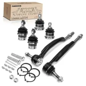 Premiumpartswhosale Apca0616 Set Of 6 Front Upper And Lower Ball Joint Outer Tie Rod Compatible With 2002