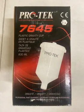 7645m Pro-tek Spray Equipment 600ml. Gravity Plastic Cup With Male Fitting